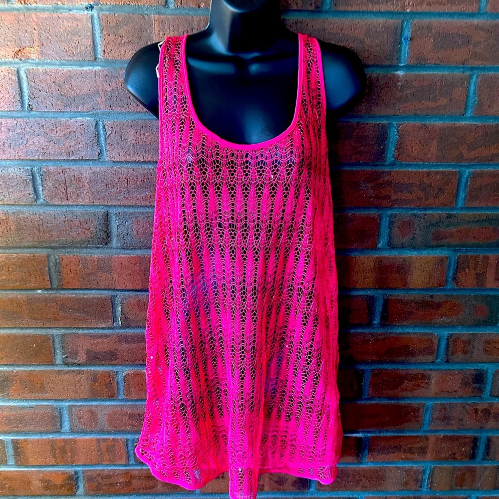 Victorias Secret Vibrant Pink Swim Cover-Up M/L
